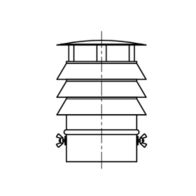 Daszek z 3 pierścieniami KS Ø 160mm gr.0,5mm