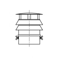 Daszek z 2 pierścieniami KS Ø 150mm gr.0,5mm