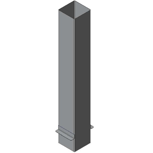 Przedłużenie komina prostokątne 1mb gr.0,8mm